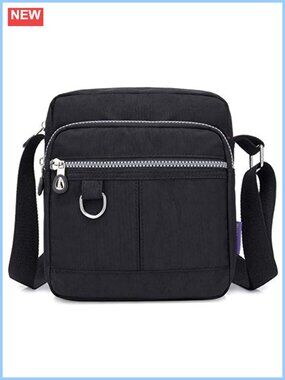 Nylon Crossbody Bag Waterproof Shoulder Handbag Multi-Pocket Purse